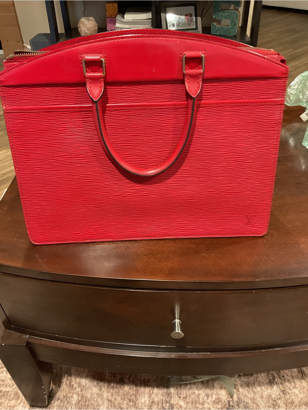 Louis Vuitton Red Epi Leather Satchel